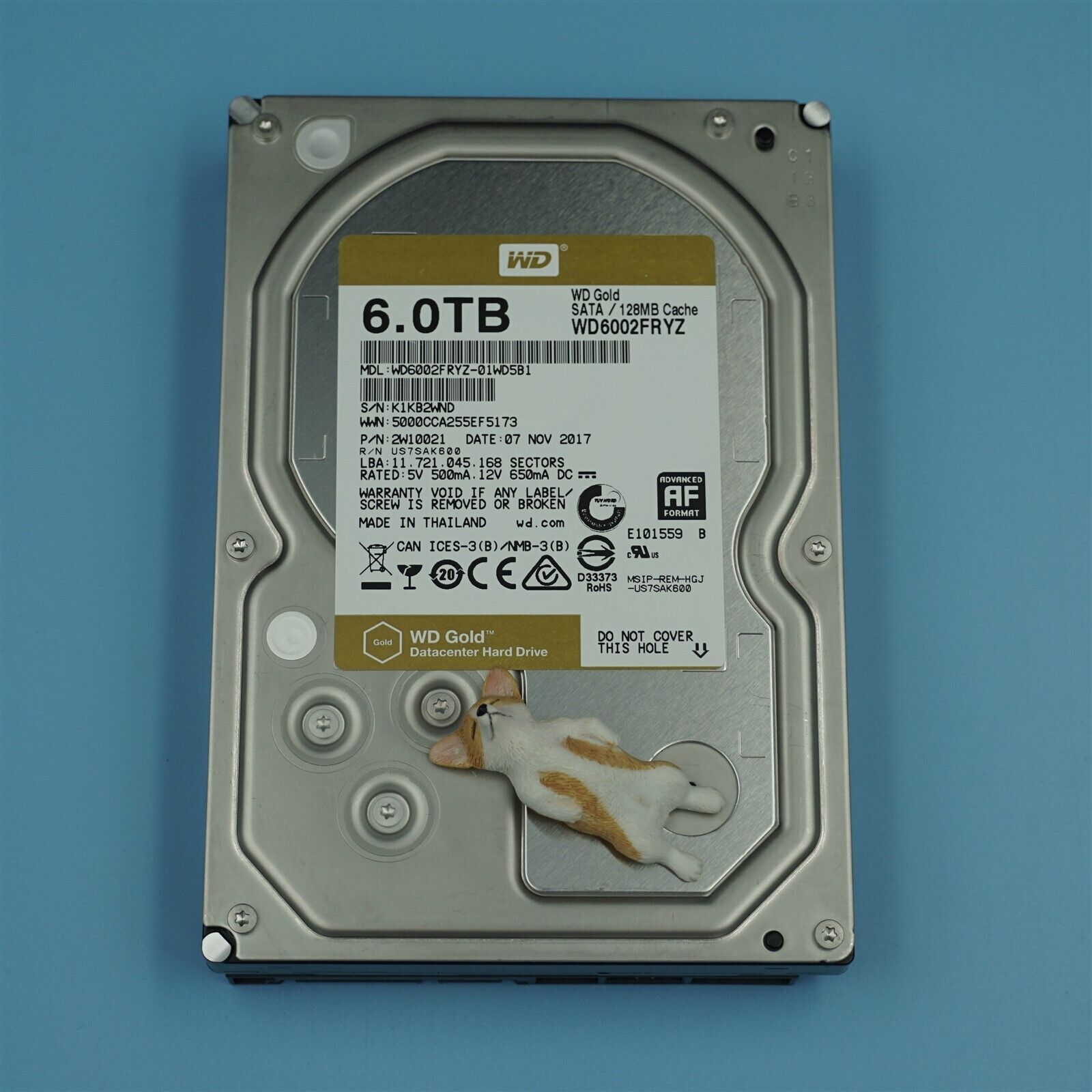 WD6002FRYZ WD GOLD 6TB 7.2K 6G 128MB 3.5" LFF SATA HARD DRIVE