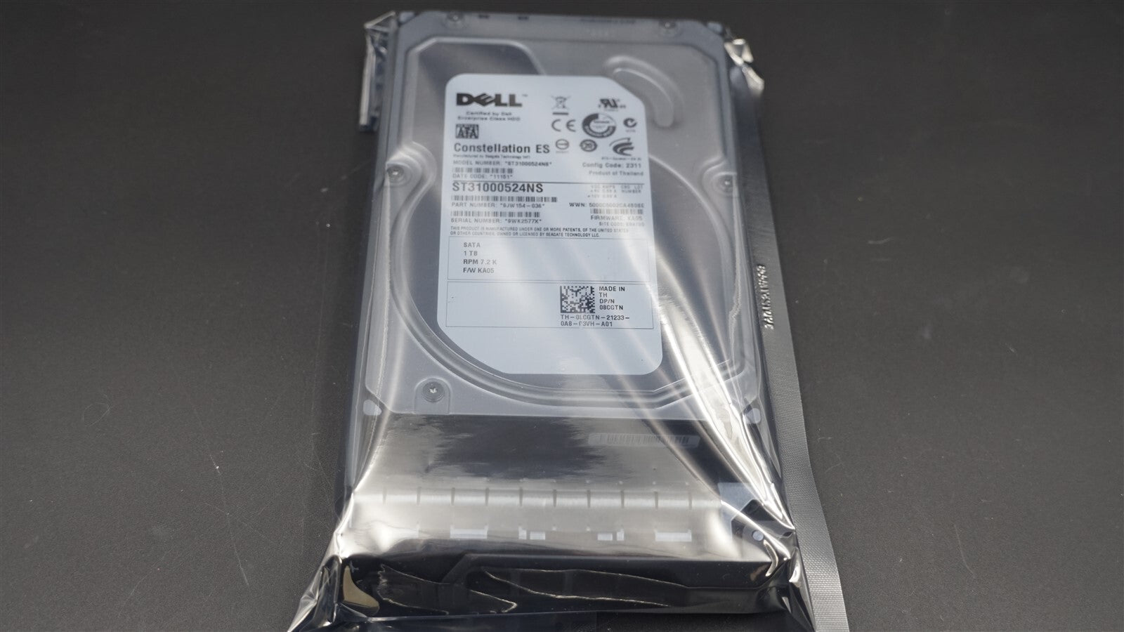 8CGTN DELL 08CGTN ST31000524NS 9JW154-036 1TB 7.2K 32MB 3.5" SATA HARD DRIVE