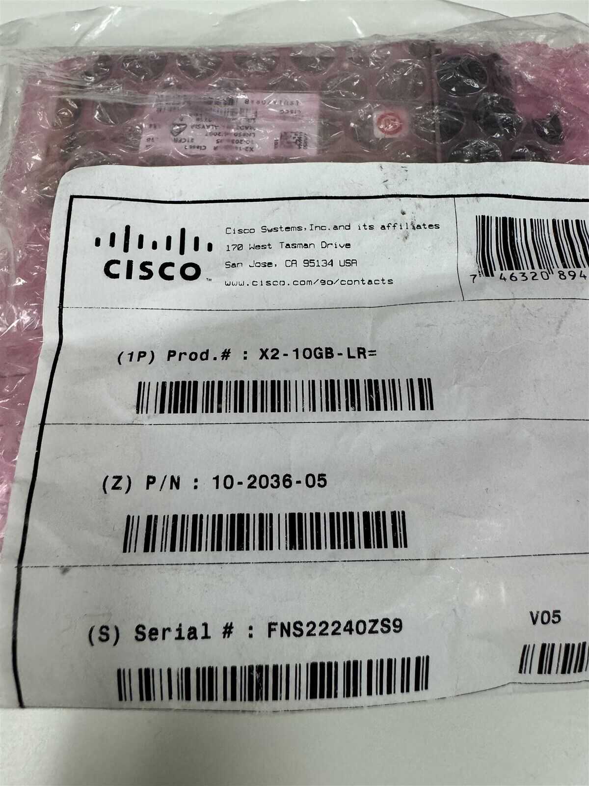 X2-10GB-LR GENUINE CISCO 10GB BASE-LR LONG HAUL X2 TRANSCEIVER MODULE 10-2036-05