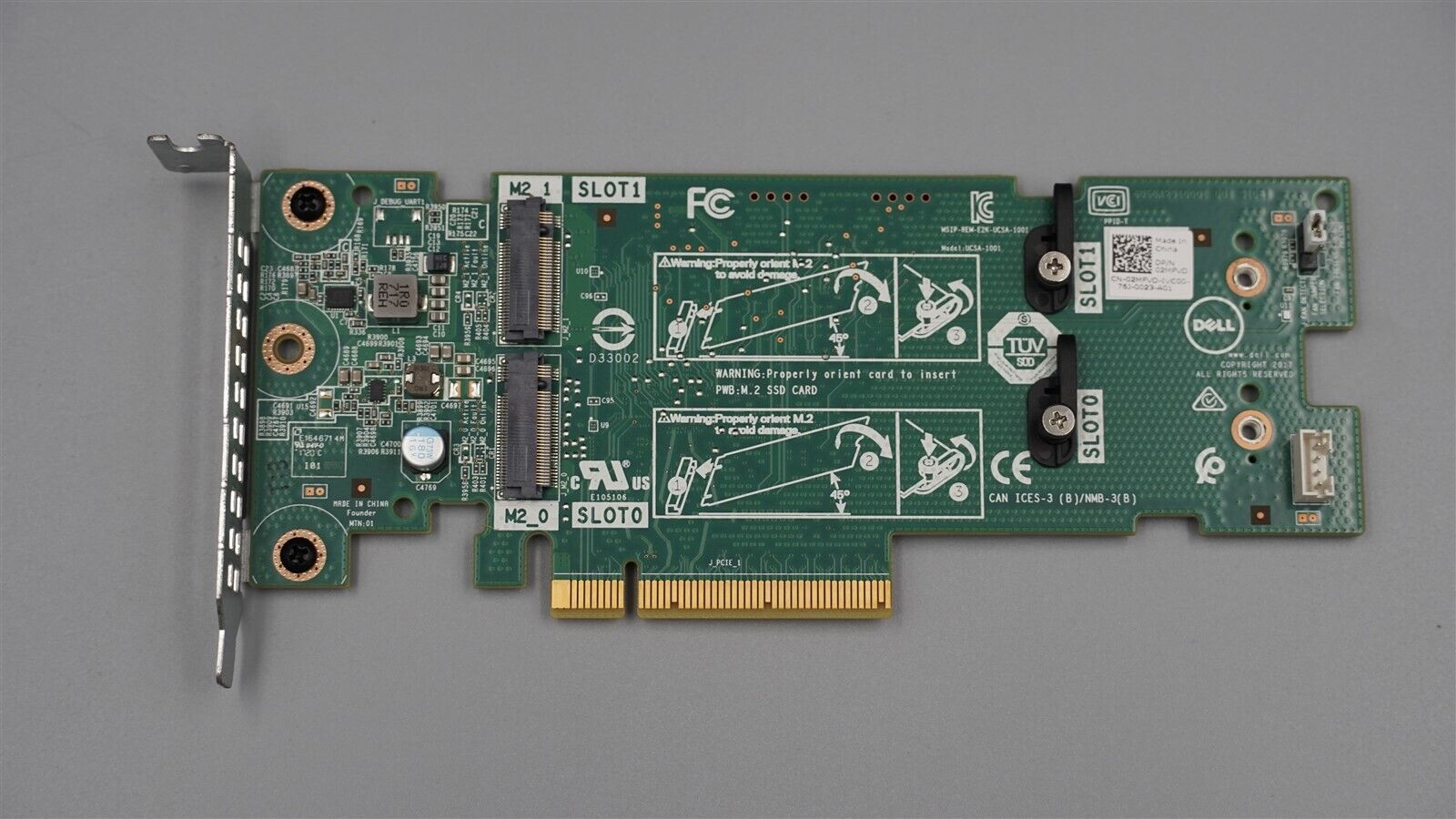 2MFVD DELL BOSS 2x N.2 SLOTS STORAGE ADAPTER CARD LOW PROFILE 7HYY4 K4D64