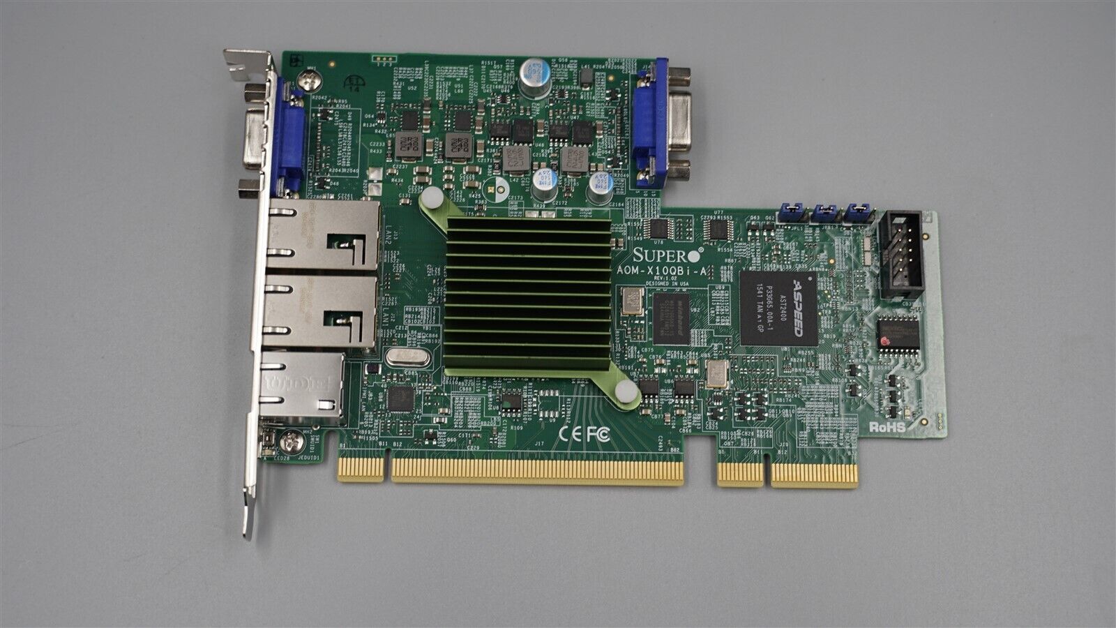 SUPERMICRO AOM-X10QBI-A ADD-ON MODULE IPMI VGA DUAL 10GBASE-T PORTS X540 NIC