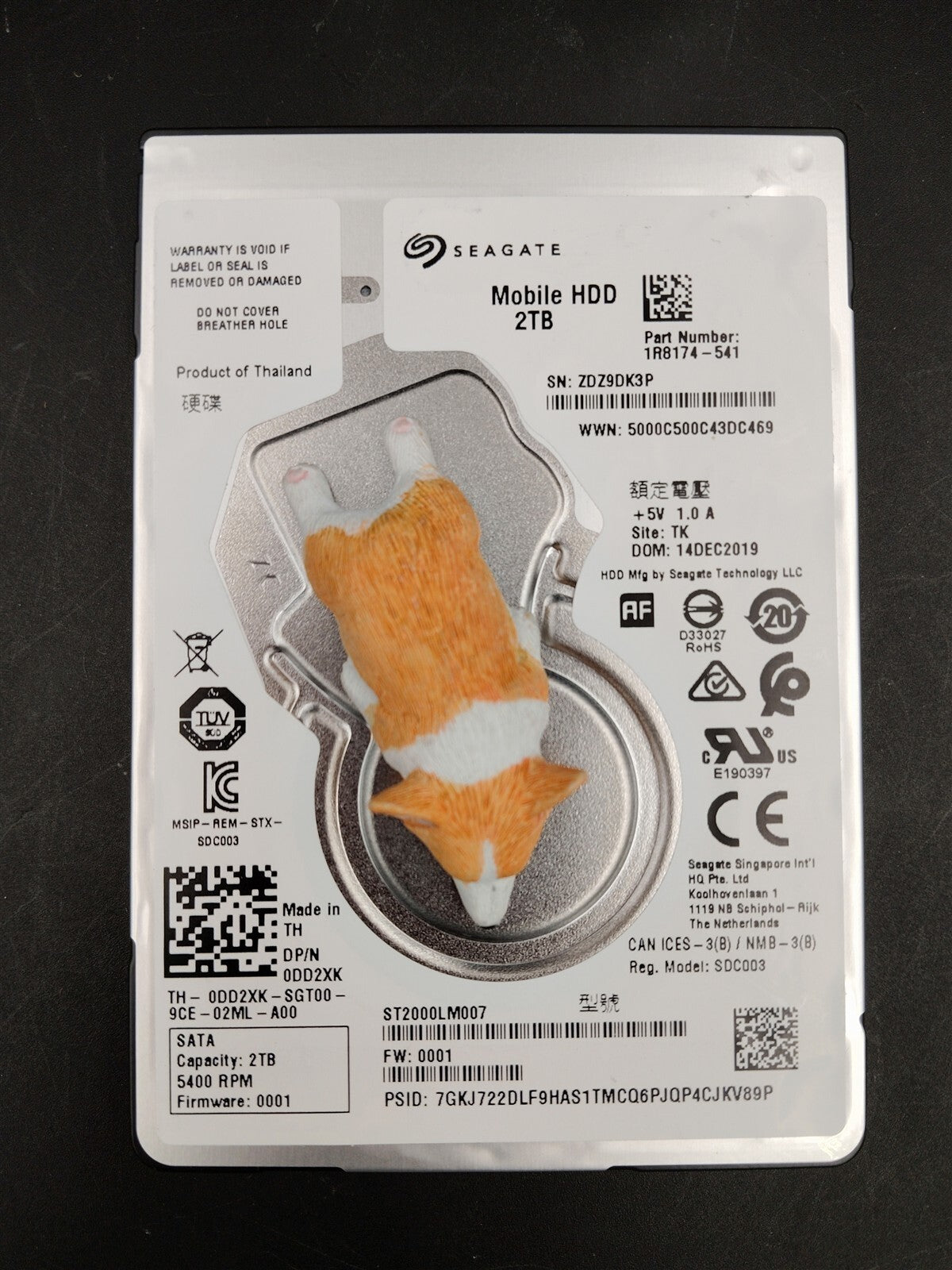 DD2XK 0DD2XK ST2000LM007 DELL 2TB 5400 RPM 6G SATA 2.5" SFF HARD DRIVE