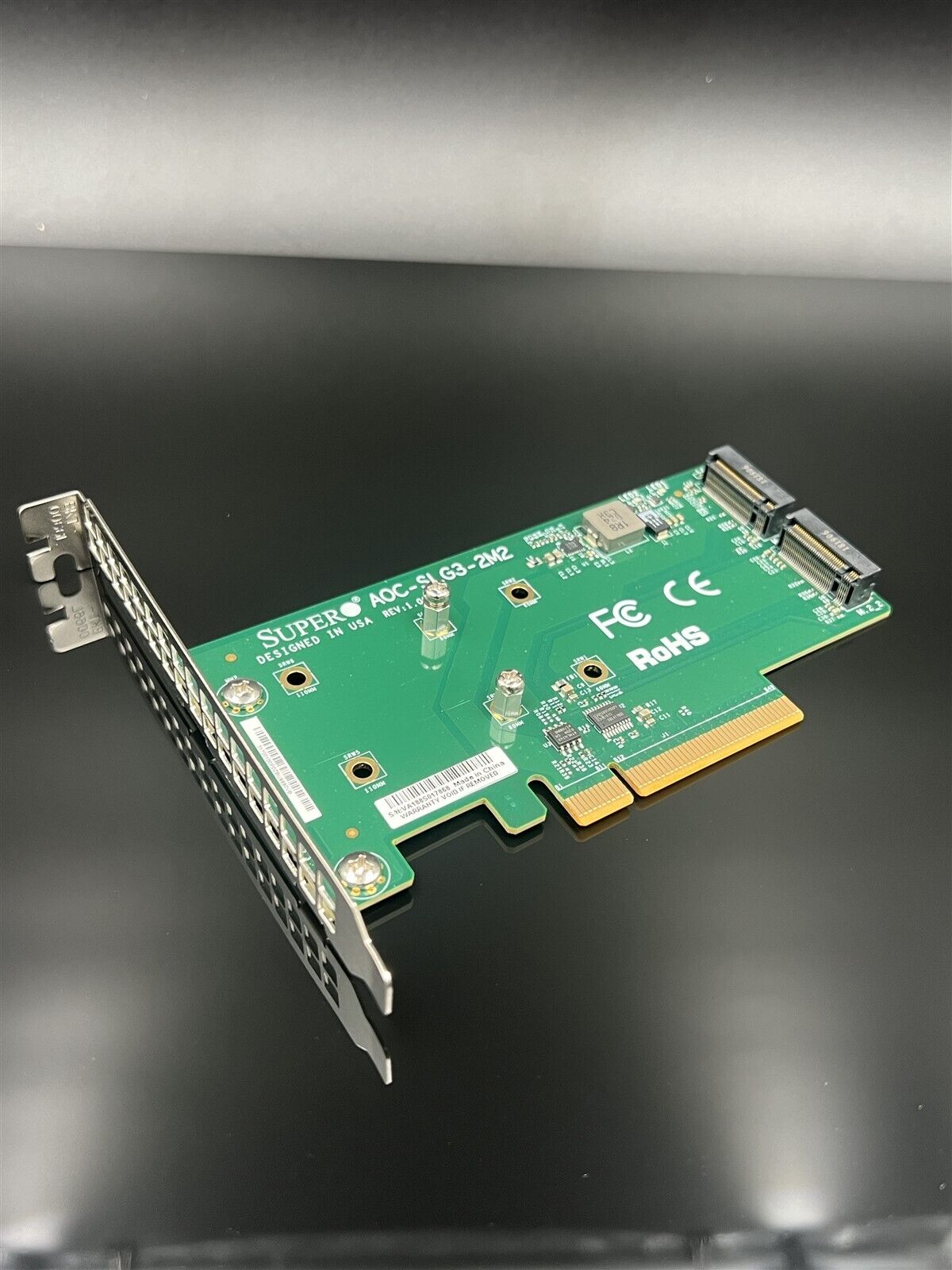 AOCSLG32M2 SUPERMICRO PCIE DUAL NVMe M2 ADAPTER ADD ON CARD