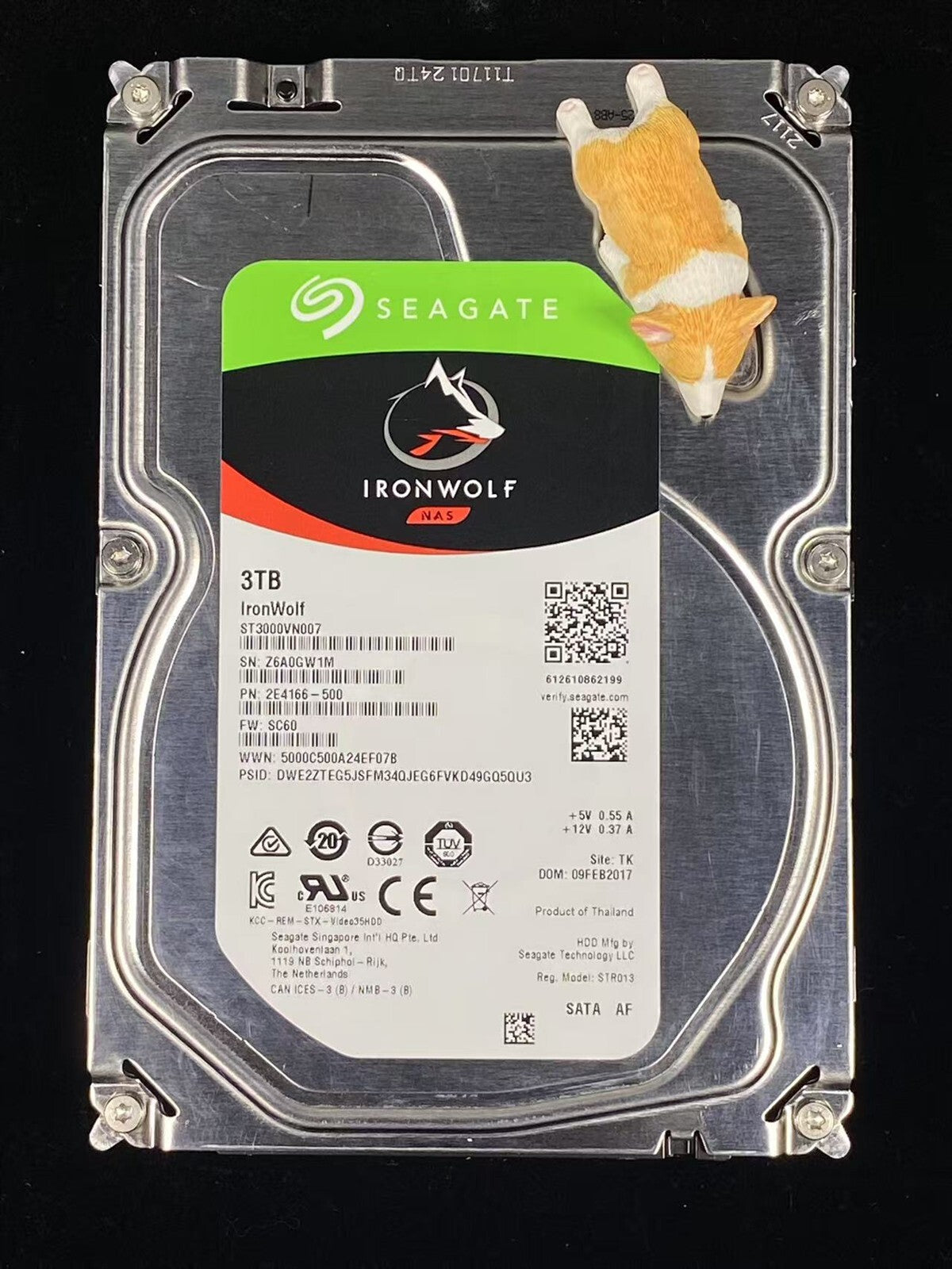 ST3000VN007 SEAGATE IRONWOLF 3TB 5.4K 6G SATA 3.5" LFF NAS HDD