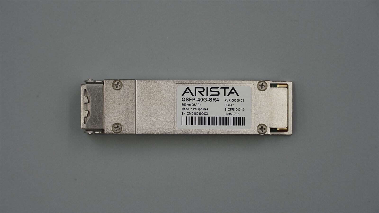 ARISTA QSFP-40G-SR4 40GBE QSFP+ 850NM SR OPTIC TRANSCEIVER MODULE