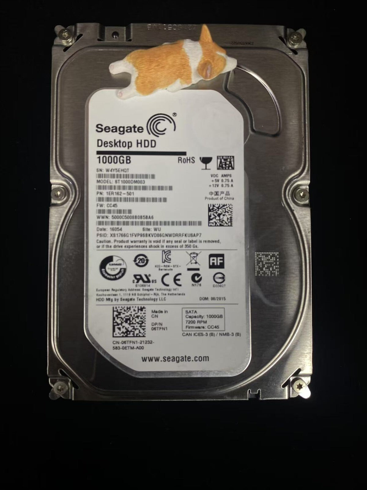 6TFN1 06TFN1 DELL SEAGATE 1TB 7.2K 6G SATA 3.5" LFF HDD ST1000DM003