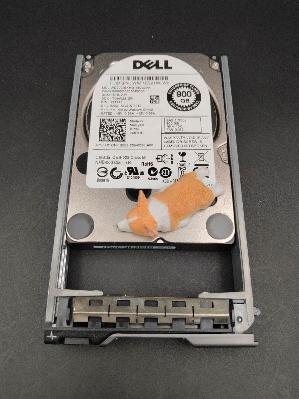4X1DR 04X1DR WD9001BKHG DELL 900GB 10K 6G SAS 2.5" SFF ENTERPRISE HARD DRIVE