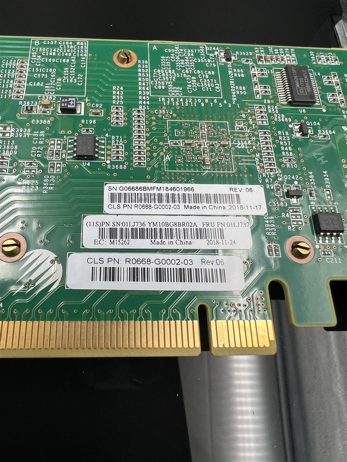 01LJ737 IBM CELESTICA COMPRESSION ACCELERATOR CARD STORWIZE V7000 G2 01LJ736