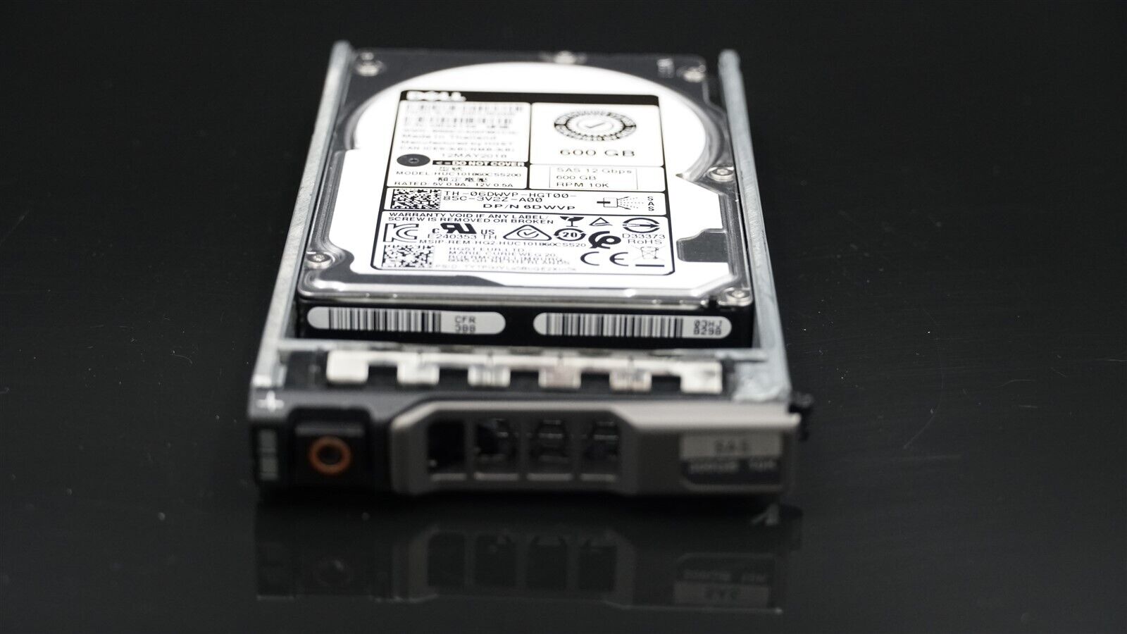 DELL 06DWVP 6DWVP HUC101860CSS200 600GB 10K 12Gb/S 2.5" SAS HDD W/CADDY