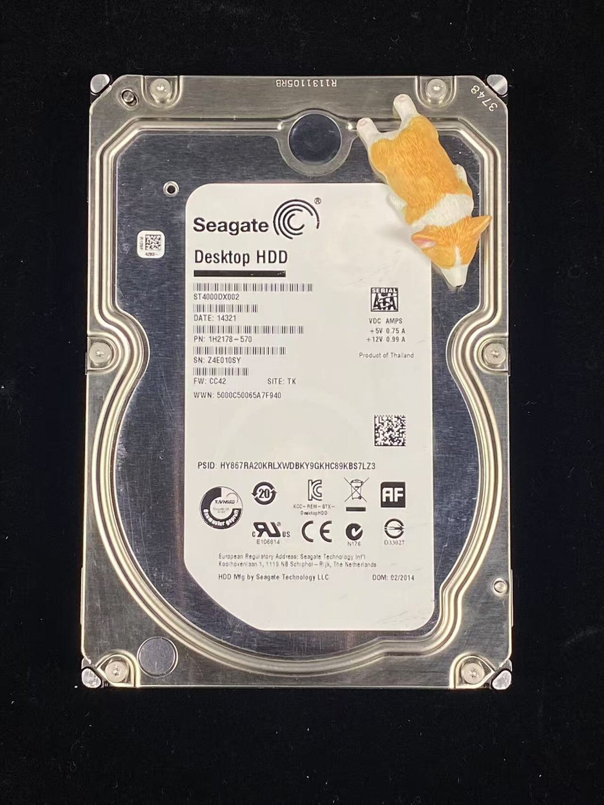 ST4000DX002 SEAGATE 4TB 7.2K 6G SATA 3.5" LFF DESKTOP HDD