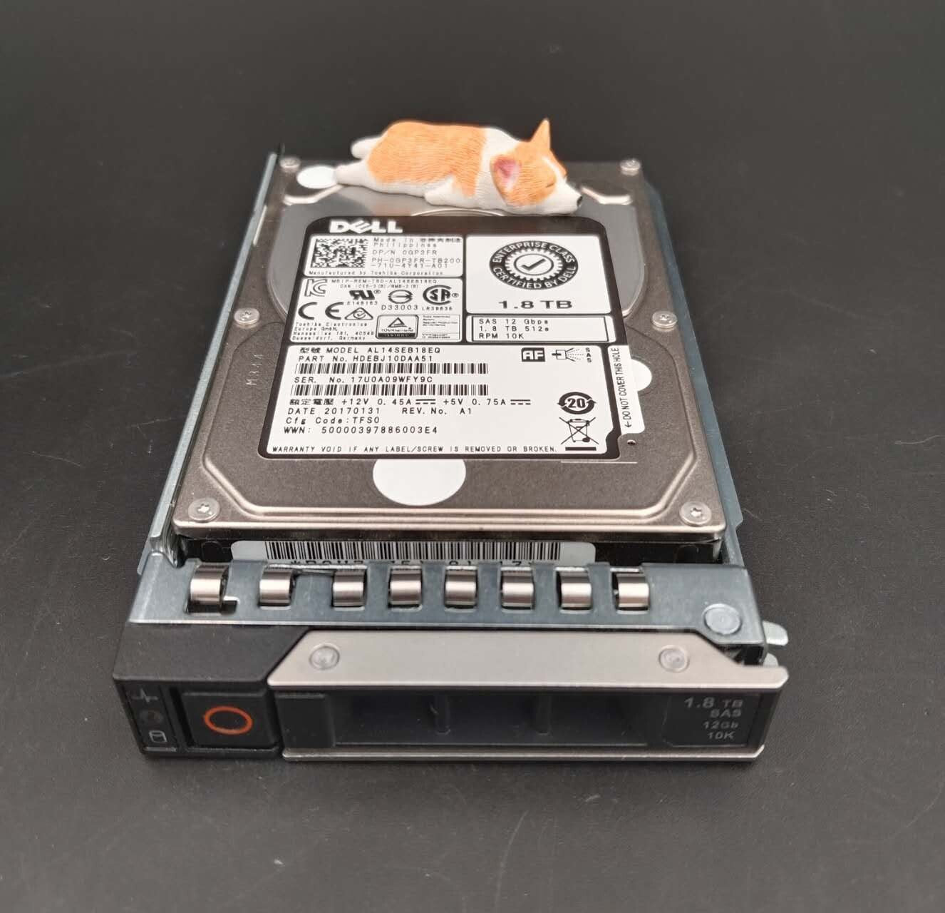 GP3FR 0GP3FR AL14SEB18EQ DELL 1.8TB 10K 12G 512E SAS 2.5" SFF HDD R640 R740
