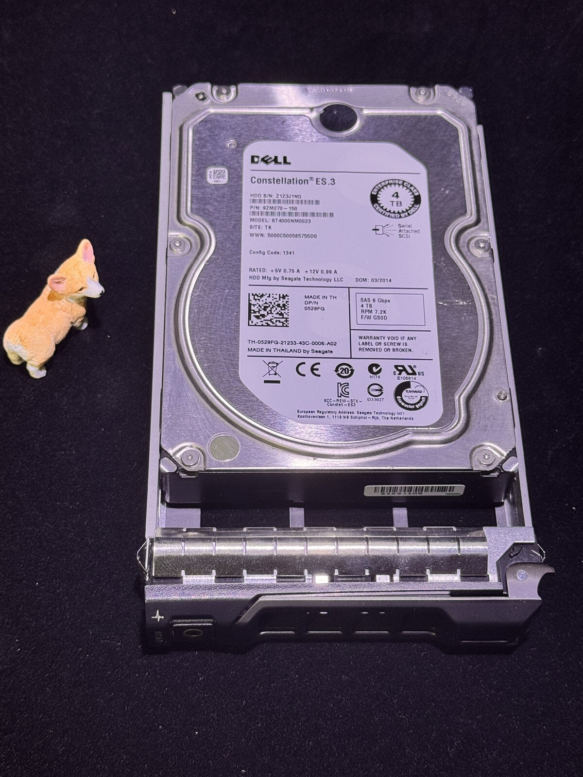 529FG DELL ST4000NM0023 4TB 7200RPM 6GBPS LFF 3.5" SAS ENTERPRISE HARD DRIVE