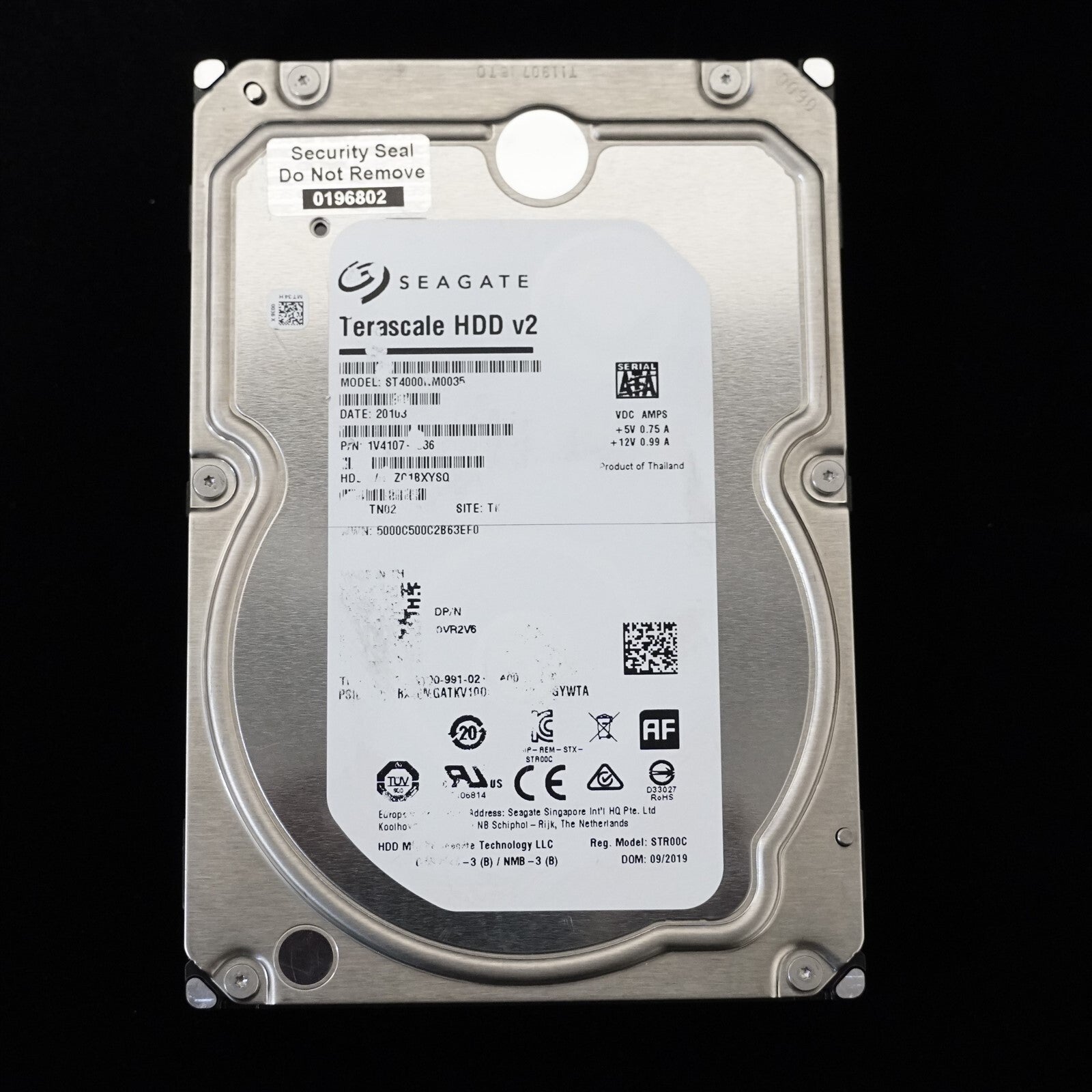 ST4000NM0035 SEAGATE 4TB TERASCALE 3.5" LFF SATA 6GBPS HARD DRIVE