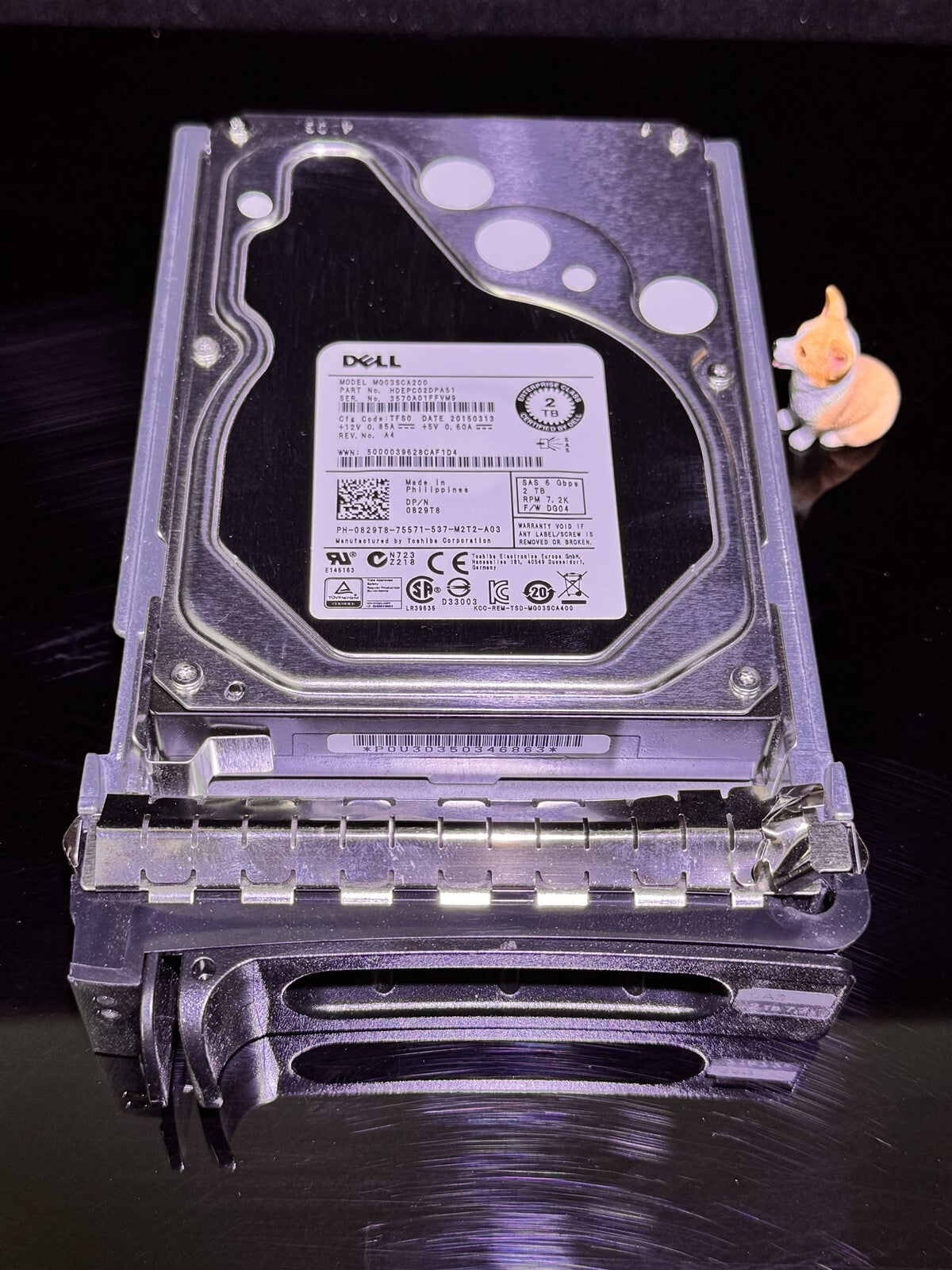 829T8 DELL 2TB 7.2K RPM SAS 6Gbps 3.5" LFF HARD DRIVE POWEREDGE R720 R720XD