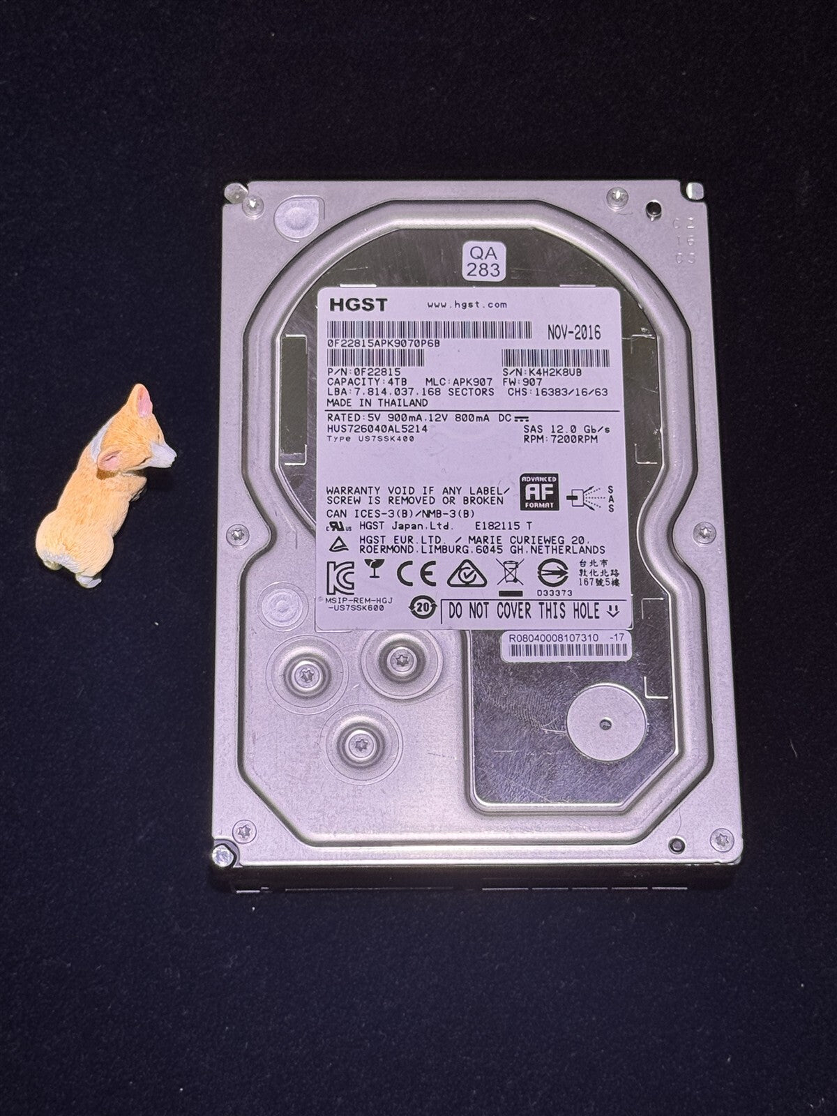 HUS726040AL5214 HGST 4TB 7200RPM 12Gbps 3.5" LFF SAS HARD DRIVE 0F22815