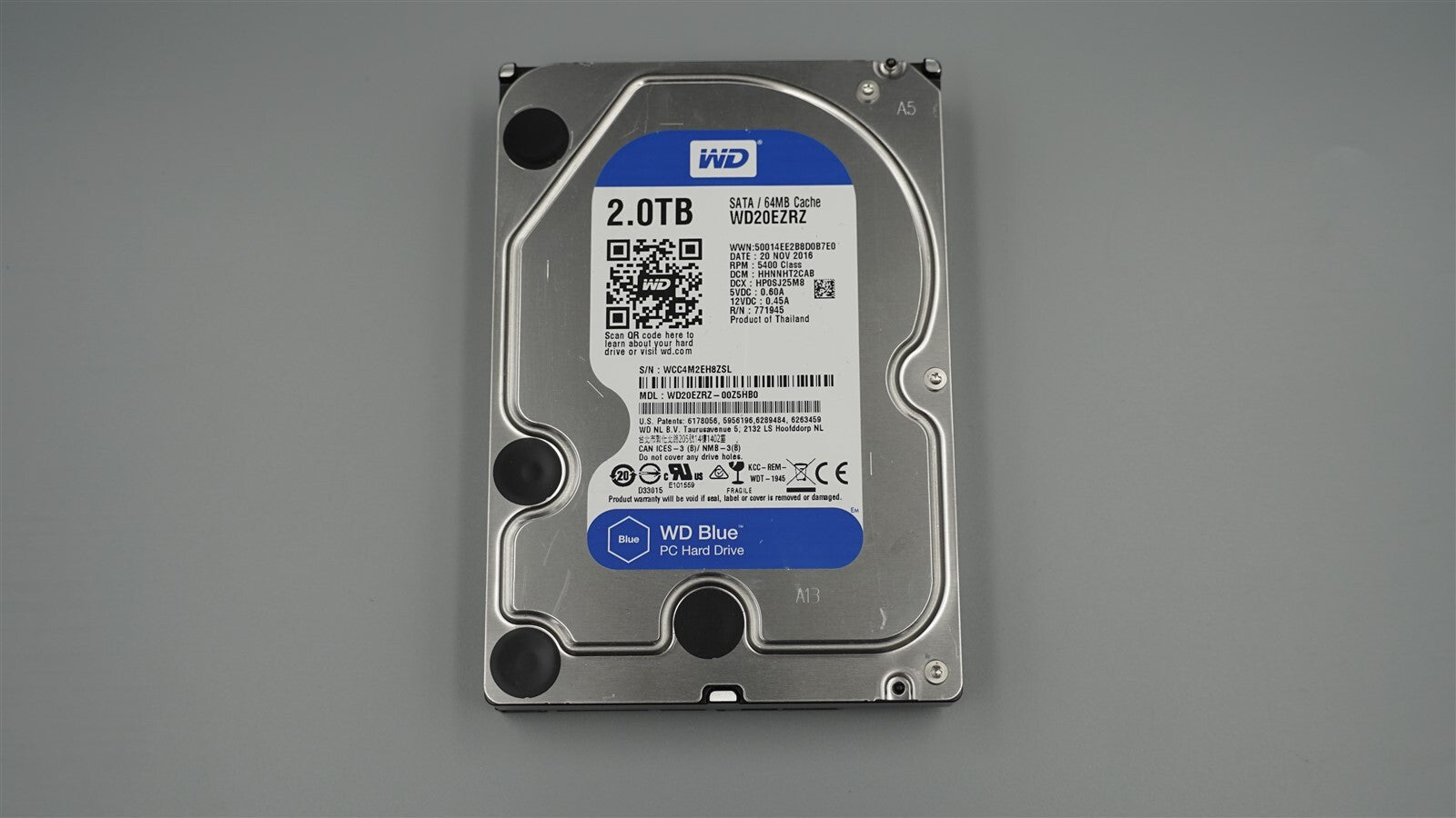WD20EZRZ WESTERN DIGITAL 2TB SATA III 5.4K 3GB/S 3.5" HARD DRIVE PC DESKTOP