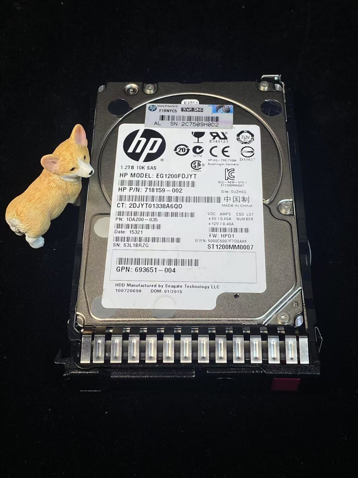 718159-002 HPE 1.2TB 10K 6G SAS 2.5" SFF HDD ST1200MM0007 718162-B21 693651-004