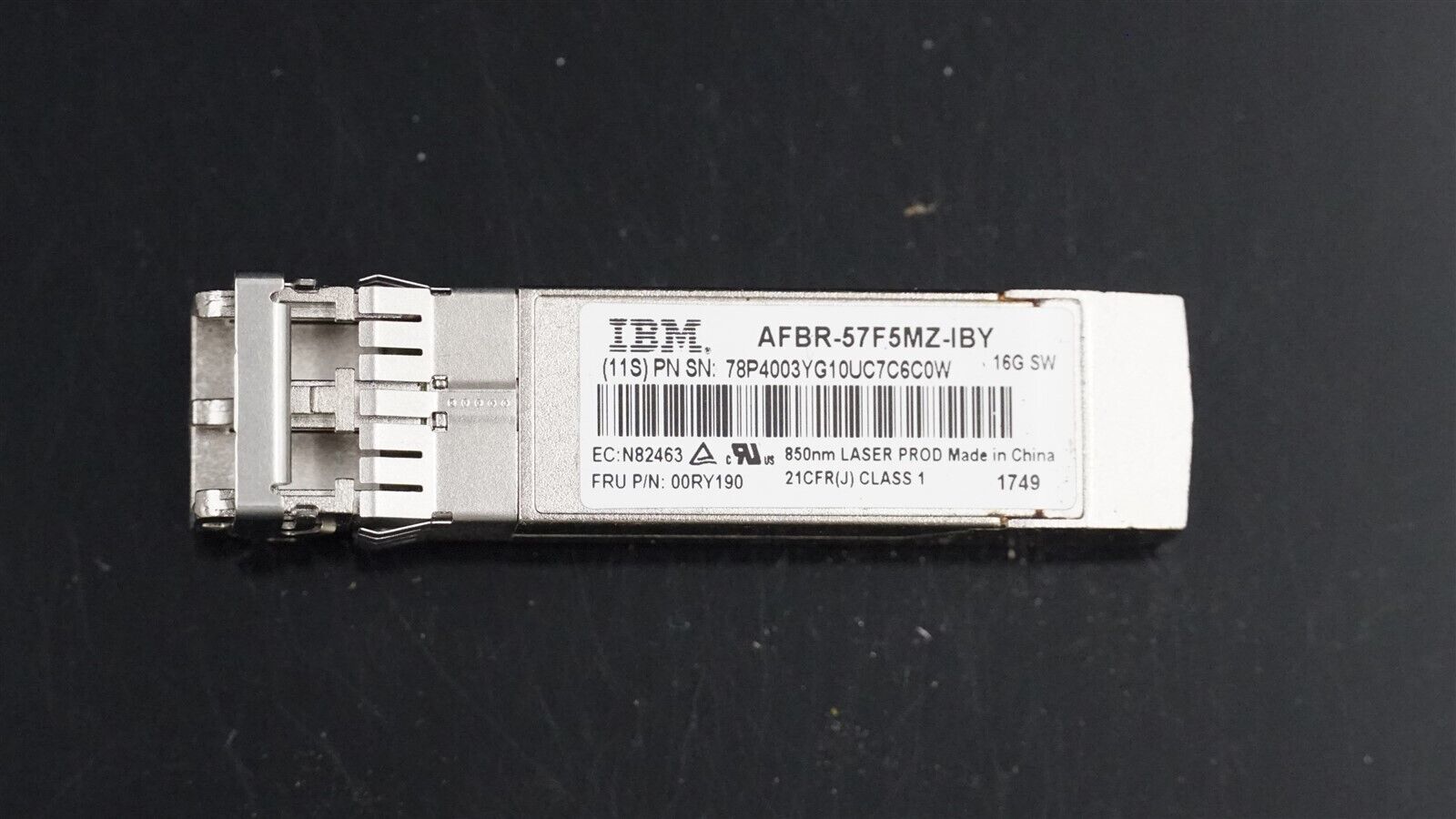 IBM AFBR-57F5MZ-IBY 78P4003 SR 8GB 850NM SFP+ OPTICAL TRANSCEIVER MODULE