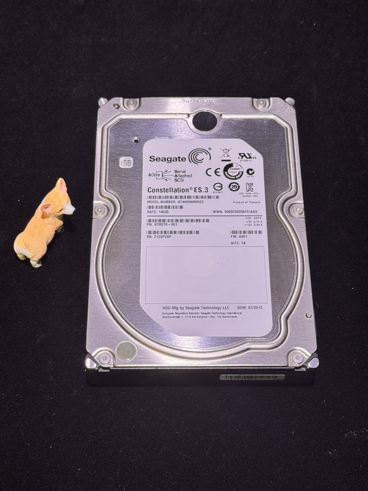 ST4000NM0023 9ZM270-001 SEAGATE 4TB 7200RPM LFF 3.5" SAS ENTERPRISE HARD DRIVE