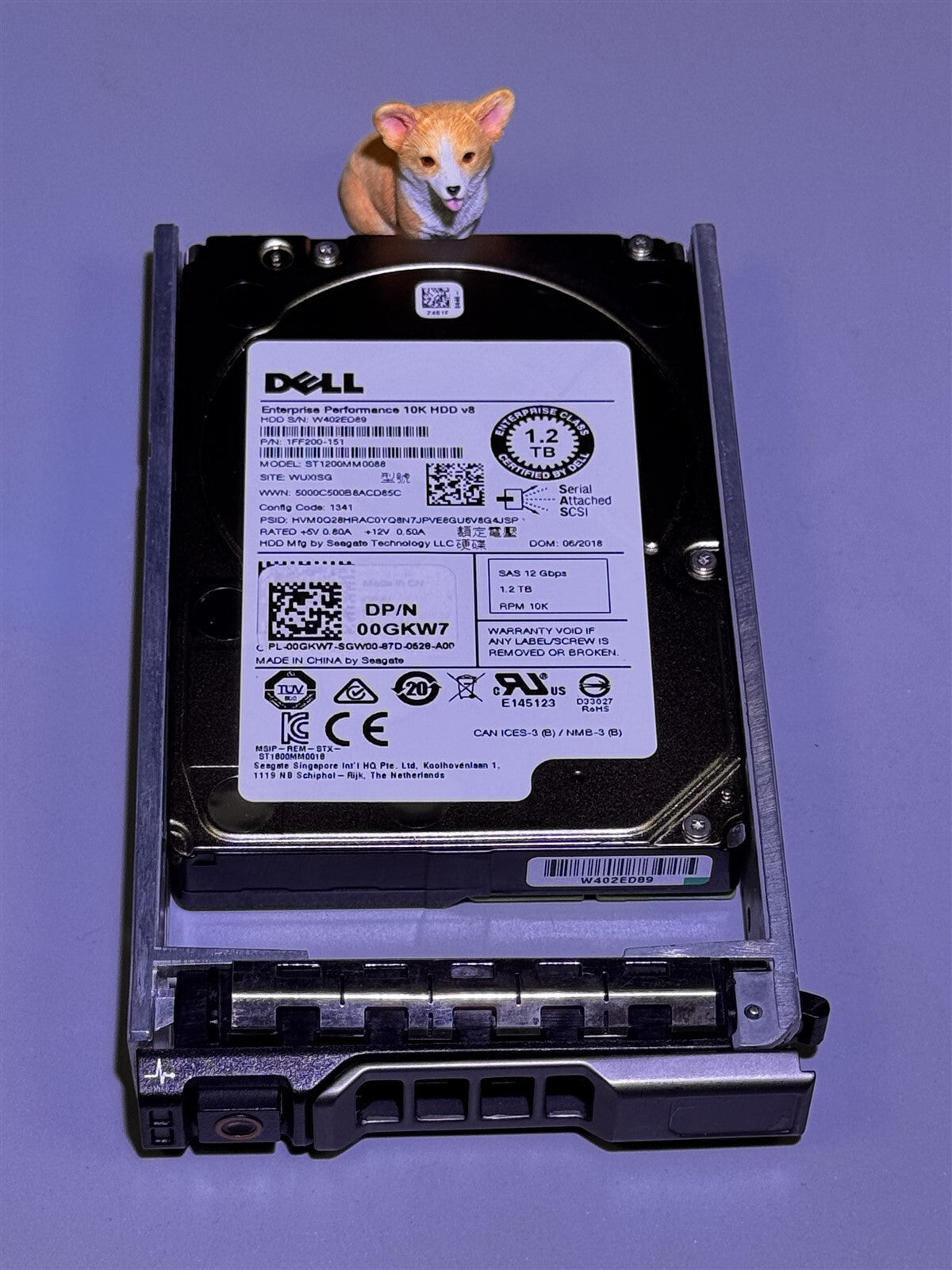 0GKW7 DELL 1.2TB 10K 12Gbps 2.5" SAS ST1200MM0088 HARD DRIVE
