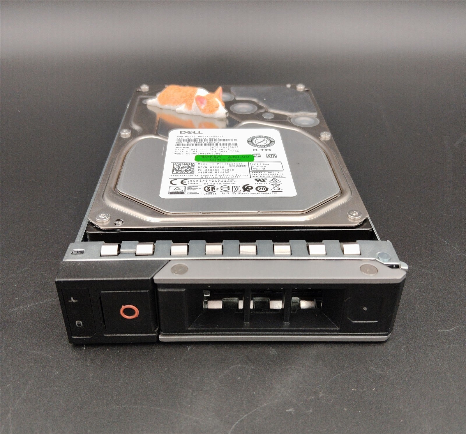 9X09C 09X09C MG06ACA800EY DELL 8TB 7.2K 6G 512E SATA 3.5" ENTERPRISE HDD W/X7K8W