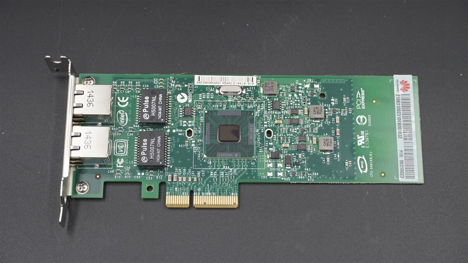 INTEL E1G42ETG1P20 897969 2-PORT GIGABIT ET SERVER NETWORK ADAPTER LOW PROFILE