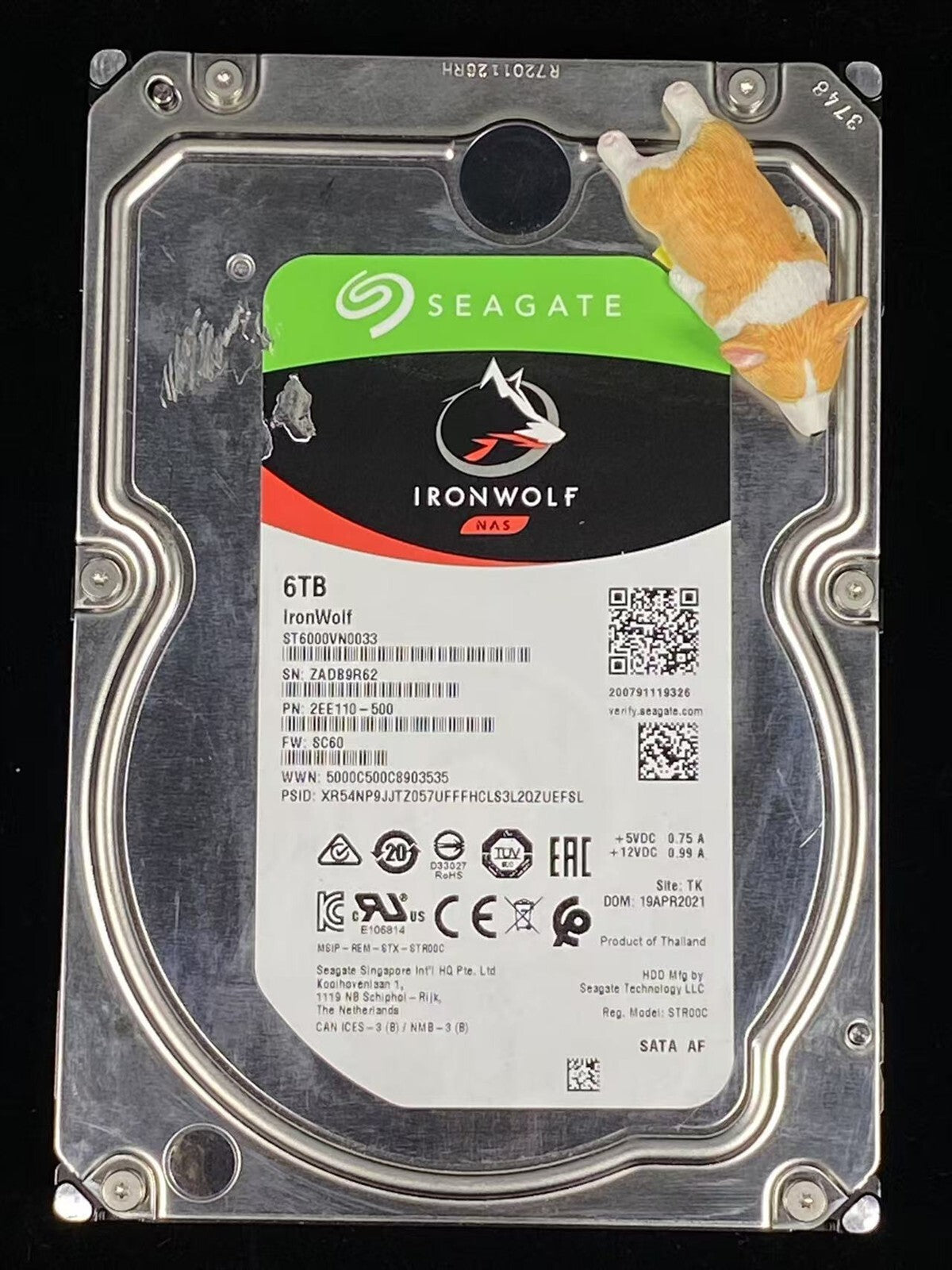ST6000VN0033 SEAGATE IRONWOLF 6TB 7.2K 6G SATA 3.5" LFF NAS HDD