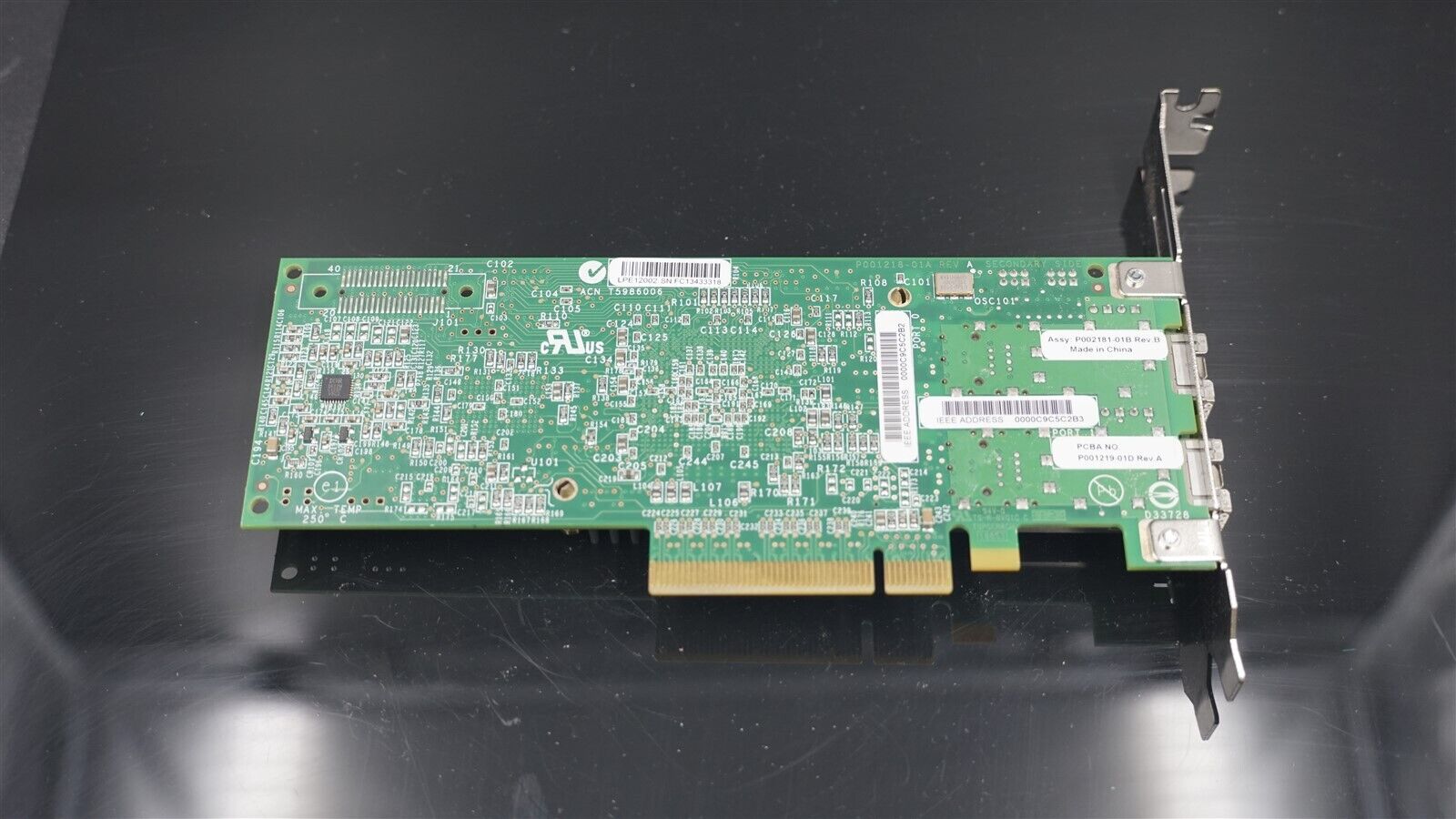 EMULEX LPE12002 DUAL PORT 8GB CHANNEL PCI-E HBA P002181-01B HIGH PROFILE