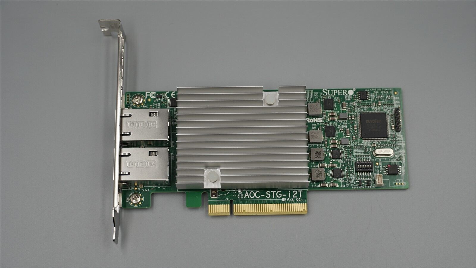 SUPERMICRO AOC-STG-i2T DUAL PORT 10GBASE-T RJ-45 INTEL X540 NIC W/ HIGH PROFLIE