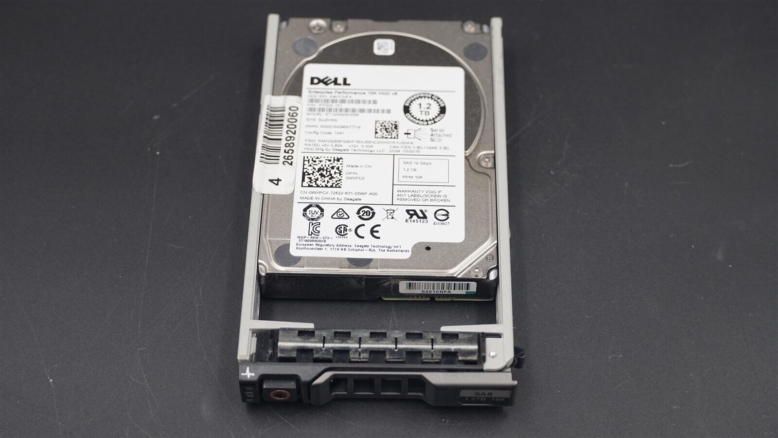 DELL 0WXPCX WXPCX ST1200MM0088 1FF200-151 1.2TB 10K 12Gb/S 2.5" SAS HARD DRIVE