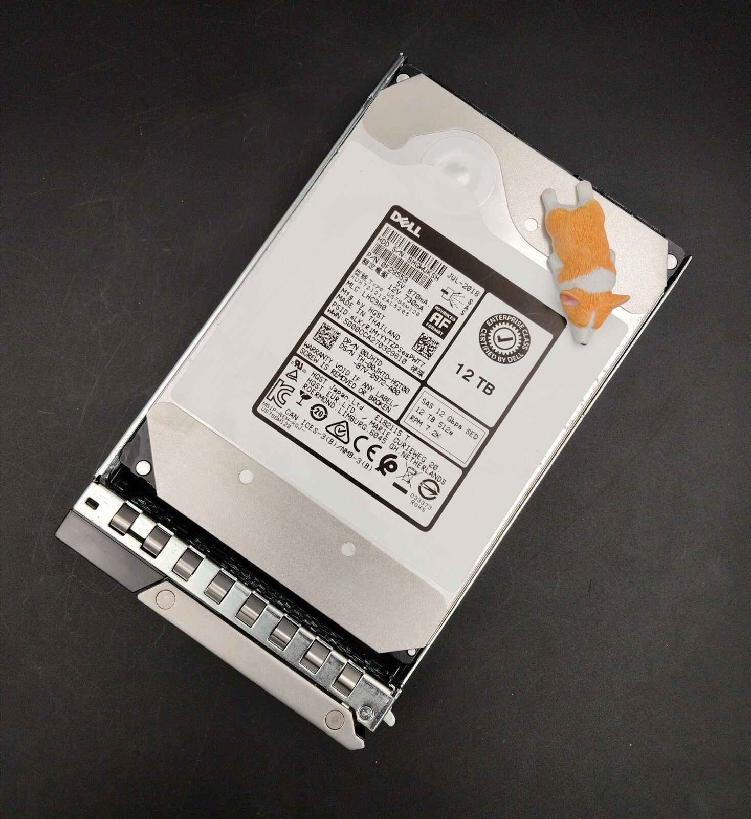 0JHTD 00JHTD HUH721212AL5205 DELL 12TB 7.2K 12G SED 512E SAS 3.5" ENTERPRISE HDD