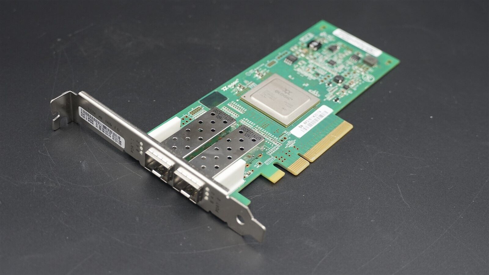 44T1359 IBM QLOGIC 8GB DUAL PORT PCI-E FC LONG BRACKET 00Y5629 QLE2562-L