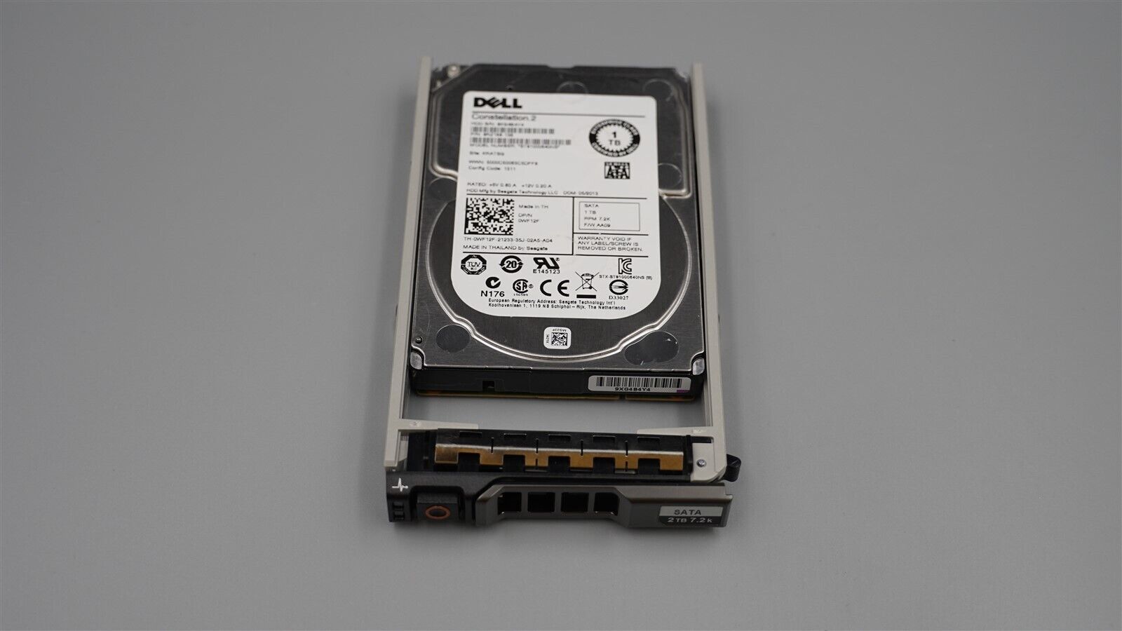 0WF12F WF12F DELL 1TB 6GBPS SATA 7.2K 2.5" HARD DRIVE ST191000640NS W/ TRAY