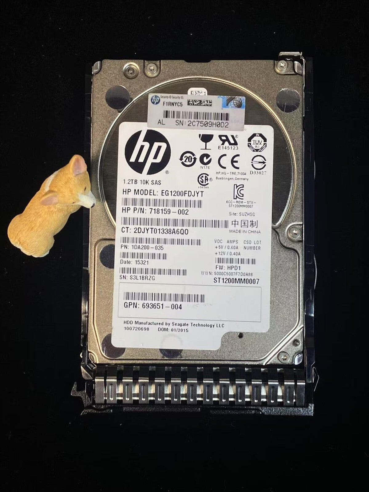718159-002 HPE 1.2TB 10K 6G SAS 2.5" SFF HDD ST1200MM0007 718162-B21 693651-004