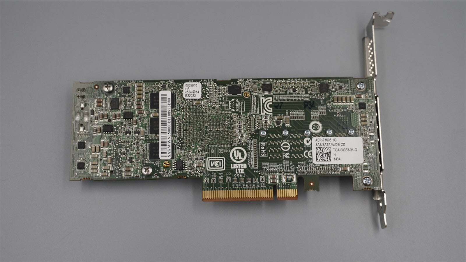 ASR-71605 ADAPTEC 16-PORT 6GB SAS/SATA PCIE RAID CONTROLLER W/ HIGH PROGILE