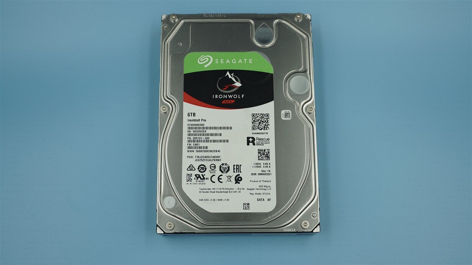 ST6000NE000 SEAGATE IRONWOLF 6TB 7.2K 256MB CACHE 6GBS HARD DRIVE ENTERPRISE