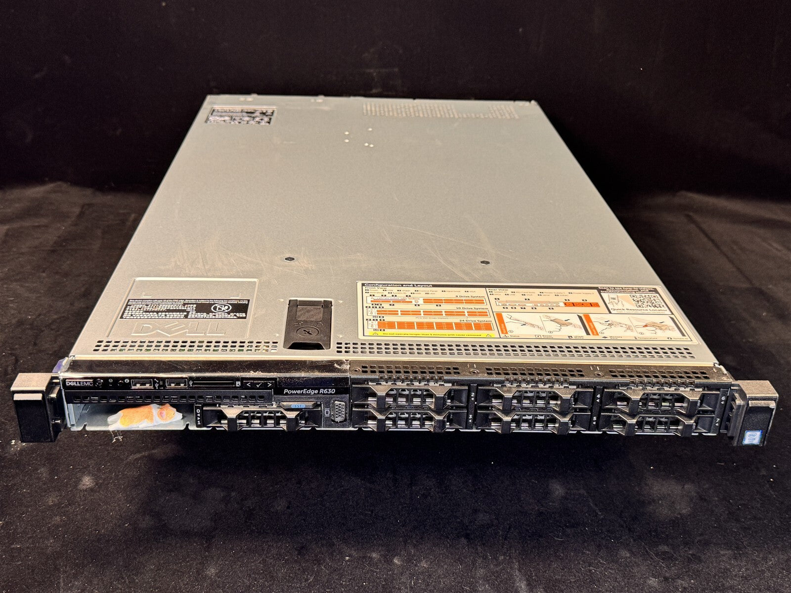 DELL POWEREDGE R630 8SFF 2x 12C E5-2680V3 2.5GHz 256GB 2x 1.92TB SATA SSD S130