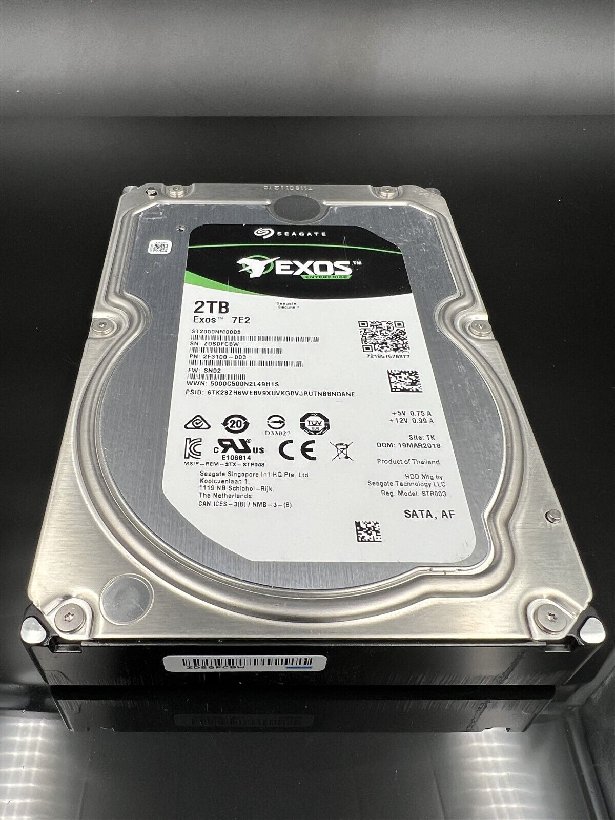 ST2000NM0008 SEAGATE EXOS 7E2 2TB SATA III 72K 6GBS 35 HARD DRIVE ENTERPIRSE