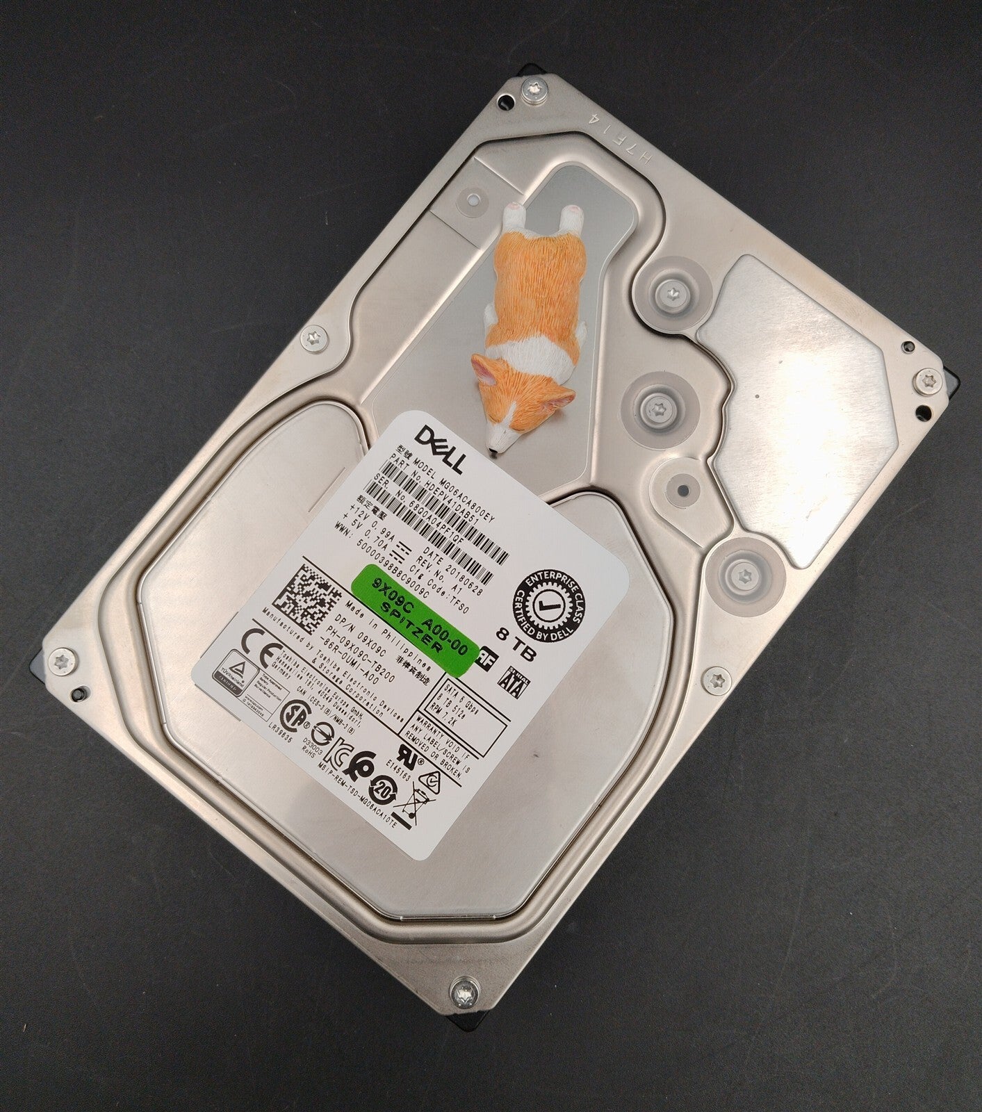 9X09C 09X09C MG06ACA800EY DELL 8TB 7.2K 6G 512E SATA 3.5" ENTERPRISE HARD DRIVE 