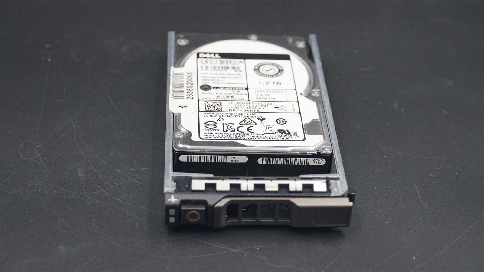 9XNF6 09XNF6 DELL 0B33078 HUC101812CSS204 1.2TB 10K 12Gb/S 2.5" SAS HARD DRIVE