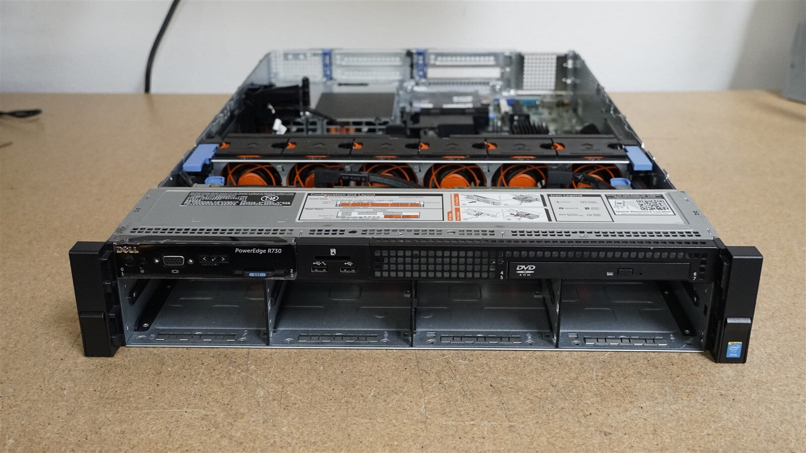 DELL POWEREDGE R730 8LFF 2x 18CORE E5-2697V4 2.3GHz 64GB RAM 8x TRAYS H330