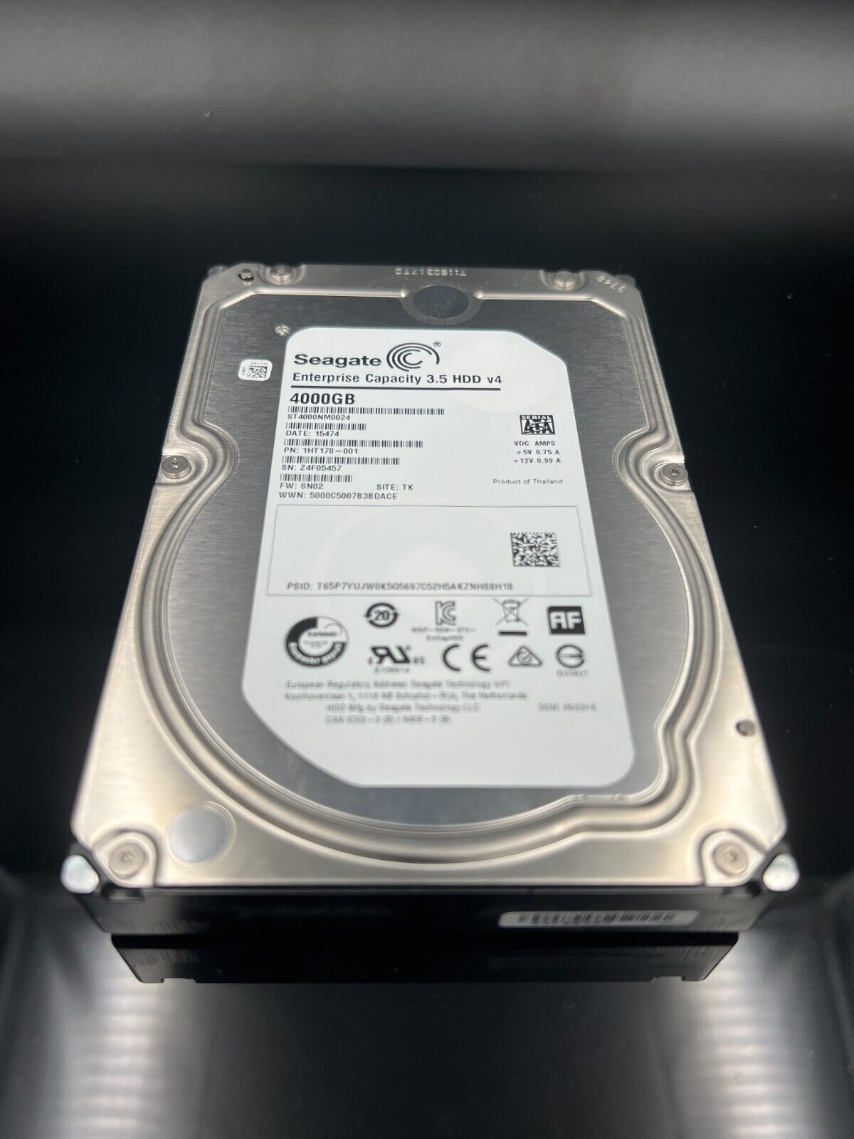 ST4000NM0024 SEAGATE 4TB 7.2K 6G LFF 3.5" SATA ENTERPRISE HARD DRIVE