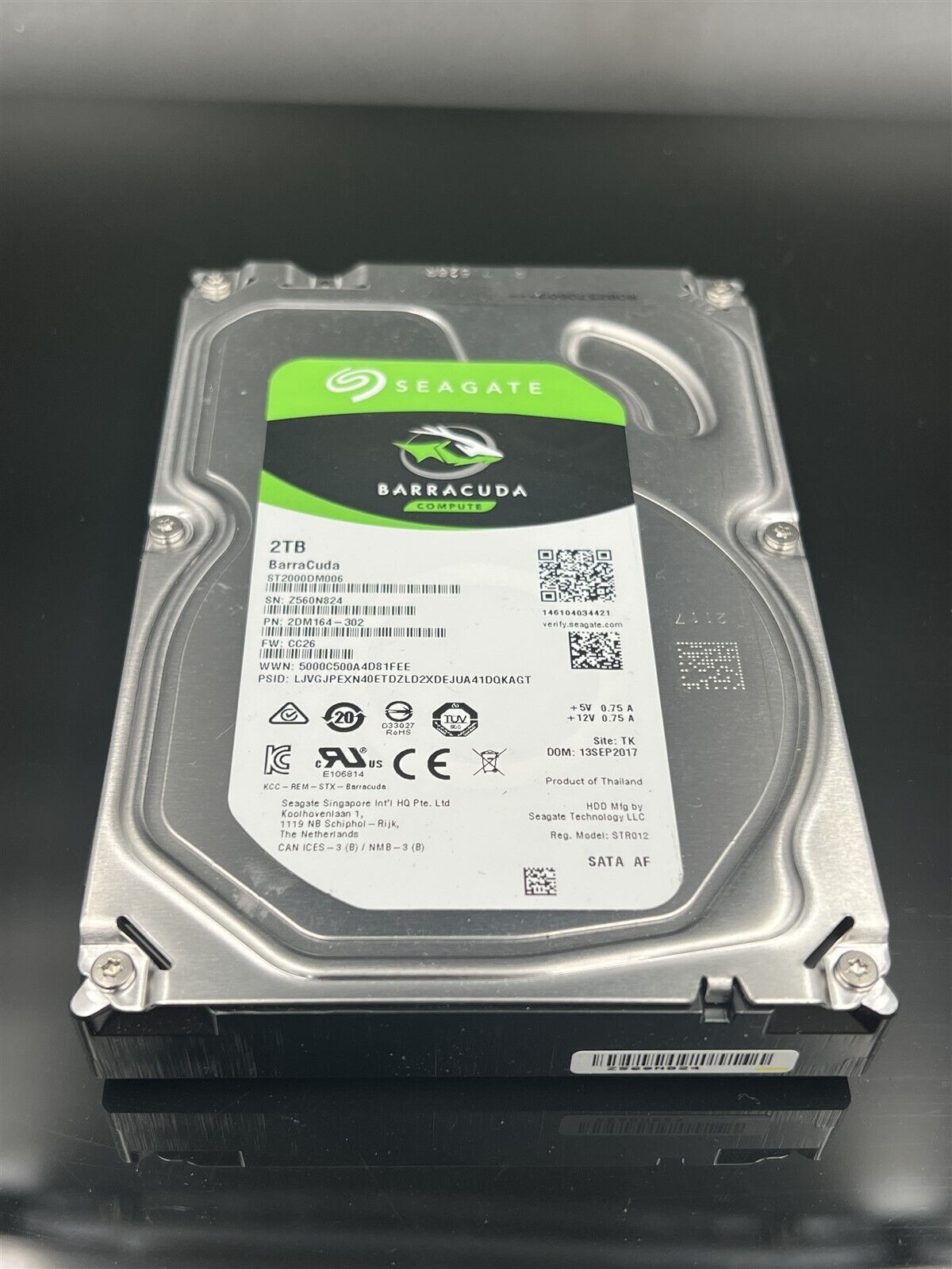 ST2000DM006 SEAGATE BARRACUDA 2TB SATA III 72K 6GBS 35 HARD DRIVE PC DESKTOP