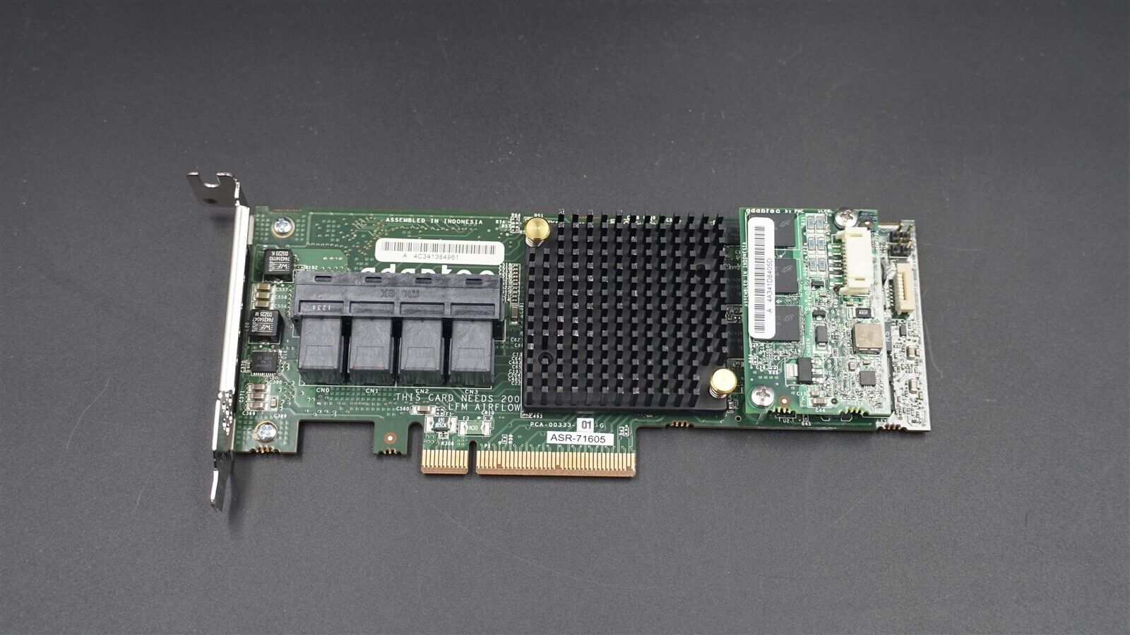 ASR-71605 ADAPTEC 16-PORT 6GB SAS/SATA PCIE CONTROLLER W/ LOW PROGILE