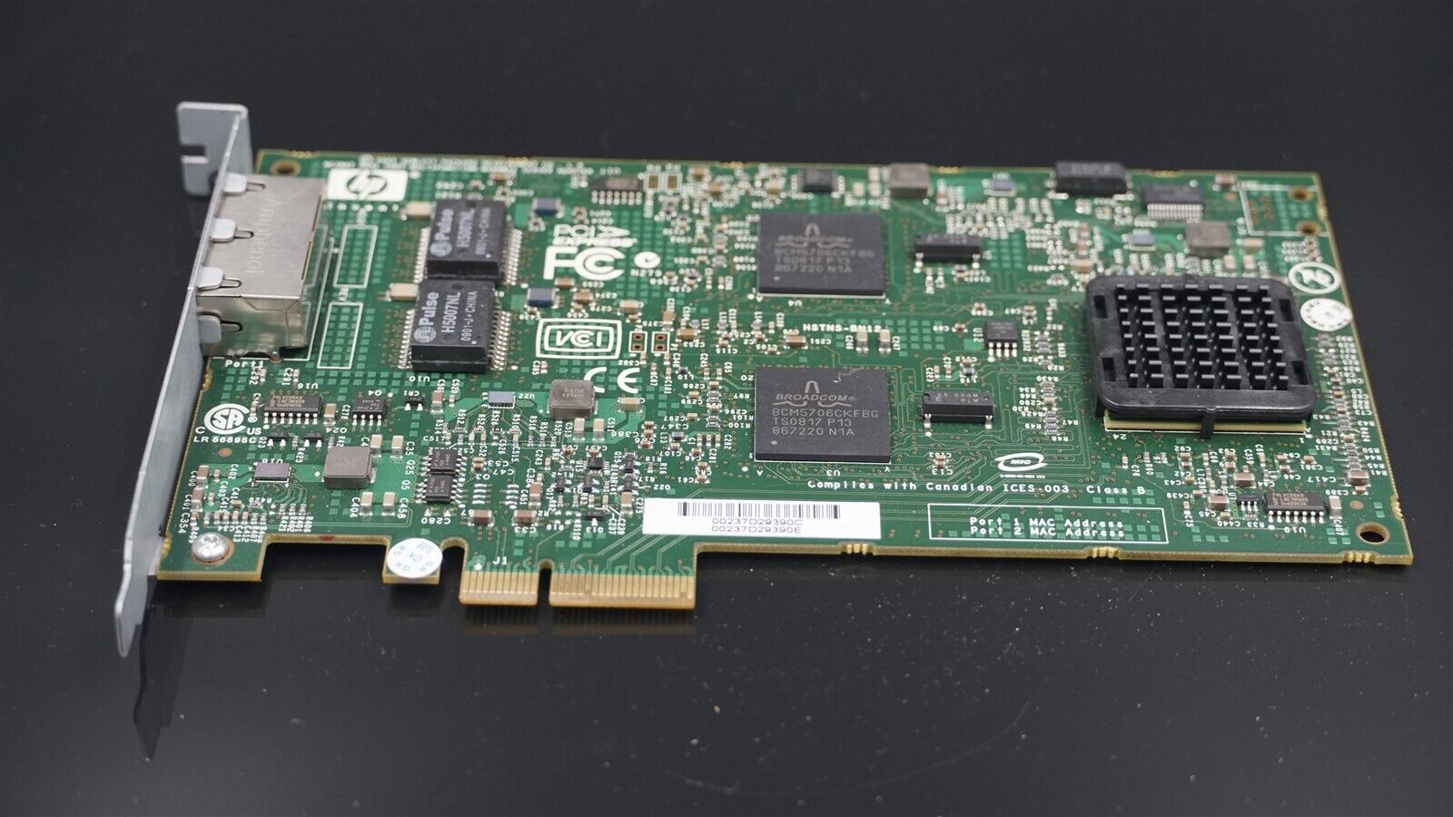 HP 374443-001 NC380T 2-PORT PCIE GIGABIT ETHERNET NETWORK INTERFACE ADAPTER