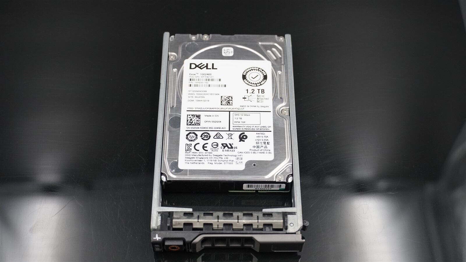 DELL 0G2G54 ST1200MM0099 1XH230-150 1.2TB 10K 12Gb/S 2.5" SAS HDD W/CADDY