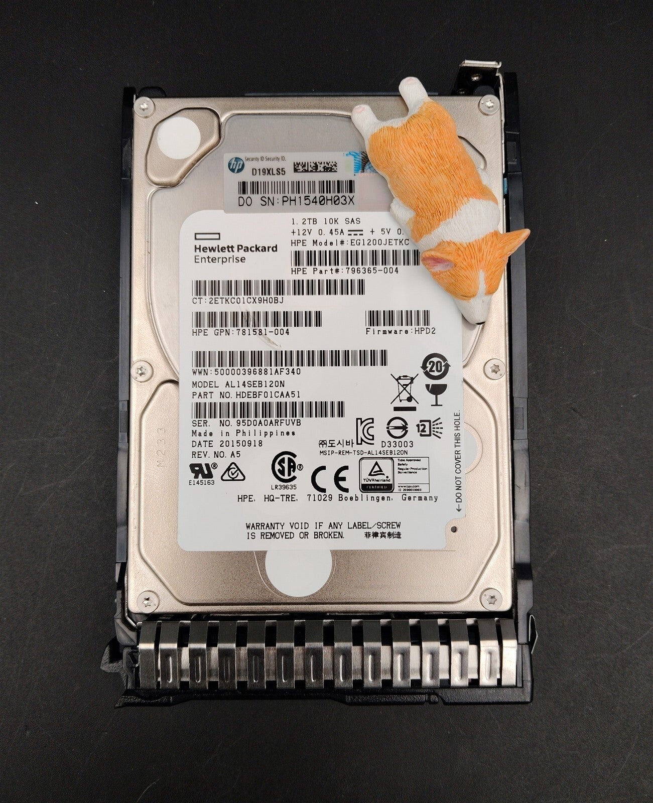 781581-004 796365-004 HPE 1.2TB 10K 12G SAS 2.5" SFF HARD DRIVE EG1200JETKC