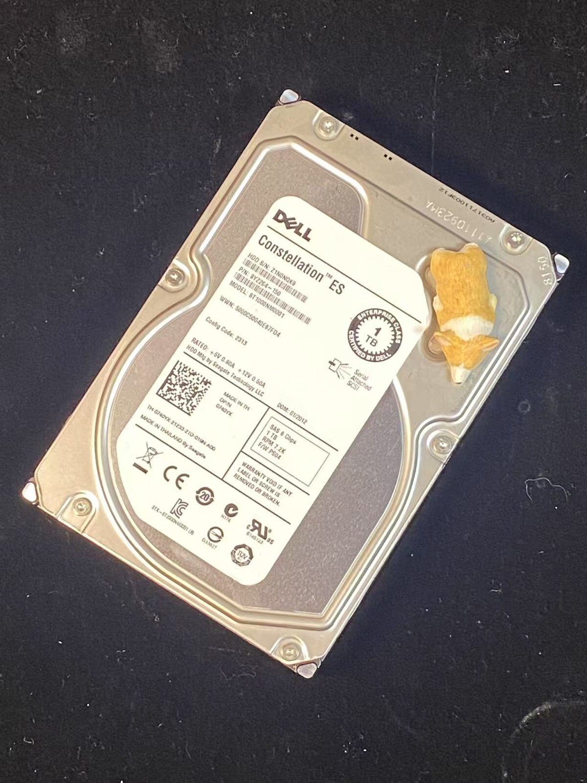 740YX DELL CONSTELLATION ES 1TB 7.2K 6G SAS 3.5" LFF HDD ST1000NM0001 0740YX