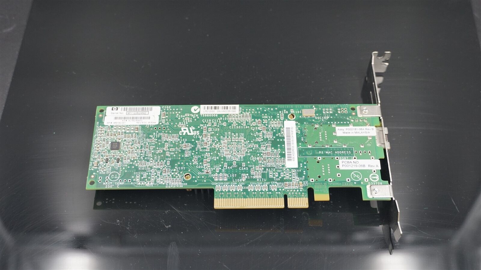 HP EMULEX 489192-001 LPE12000 1-PORT 8GB CHANNEL PCIE HBA AJ762 HIGH PROFILE