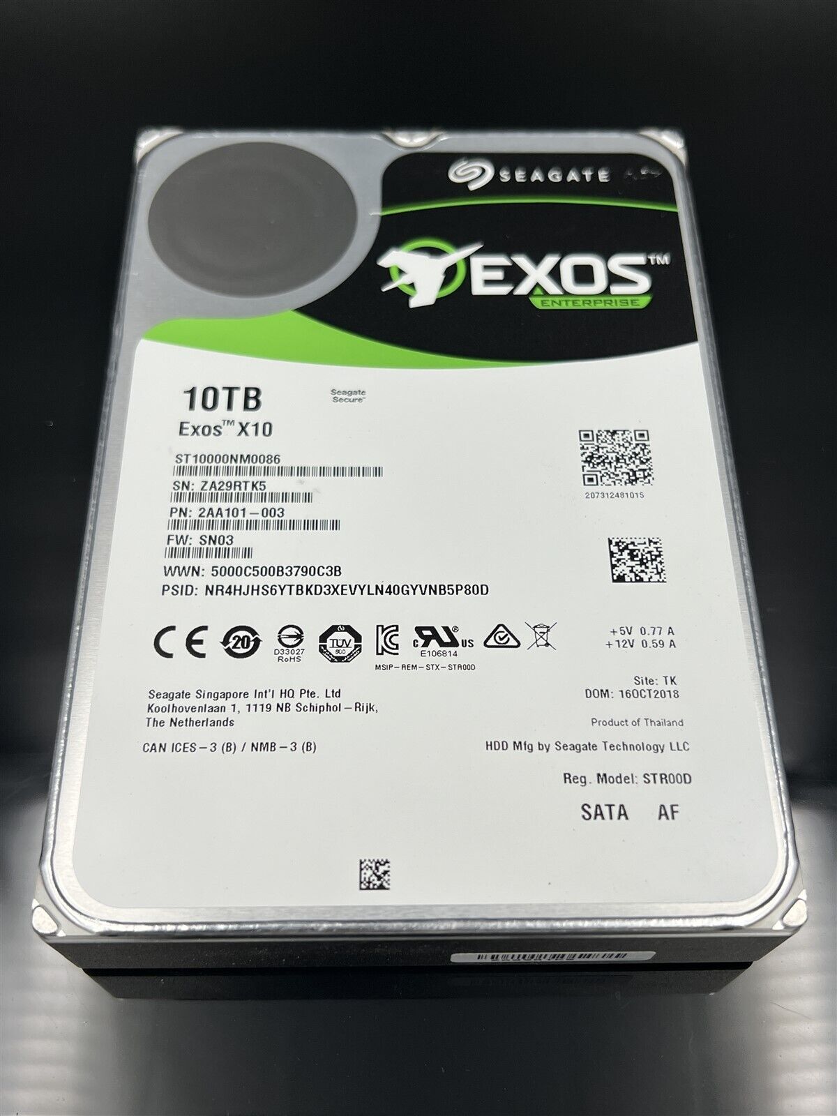 ST10000NM0086 SEAGATE EXOS 10TB 7.2K 6Gb/S 3.5" SATA ENTERPRISE